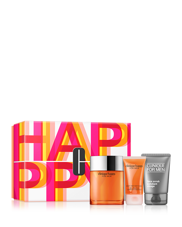 Happy For Him Men&#039;s Fragrance Set, Raikas Happy For Men – lahjapakkaus miehelle, 3-osainen setti sisältää 2 normaalikokoista tuotetta.