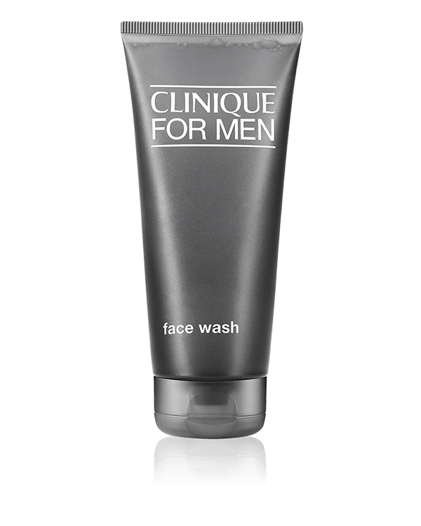 Clinique For Men™ Face Wash, Hellävarainen puhdistus joka jättää ihon puhtaan ja miellyttävän tuntuiseksi, ei kuivata ihoa. Valmistelee ihoa parranajoa varten. Sopii kuivalle ja normaalille iholle.