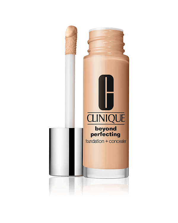 Beyond Perfecting™ Foundation + Concealer, Meikkivoide ja peiteaine yhdessä tuotteessa, joka luo 24 tuntia kestävän, luonnollisen lopputuloksen.